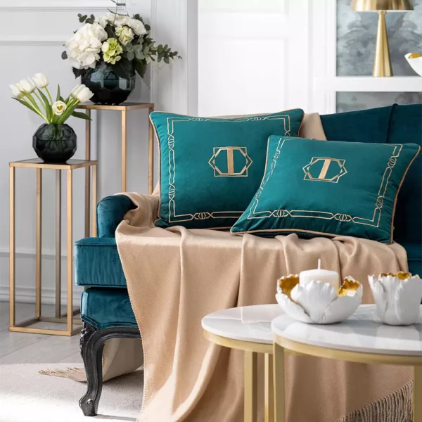 dark turquoise with gold